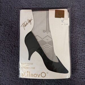 Vtg Stilnovo Flash Legs Grey Pantyhose Strumpfhose Size M Nylon Made In Italy